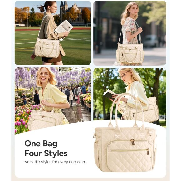 Large Bible Bag with Bible Cover Case for Women, Church Bag with shoulder strap, - Picture 6 of 8